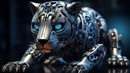 Robotic Panther 3D Rendering - Powerful and Striking Image