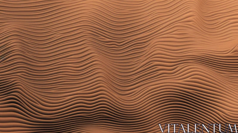 Wavy Surface 3D Rendering with Intricate Shadows AI Image