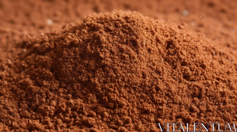 Brown Cocoa Powder Close-up AI Image
