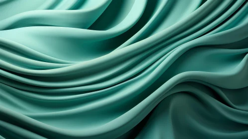 Luxurious Green Silk Fabric Close-Up