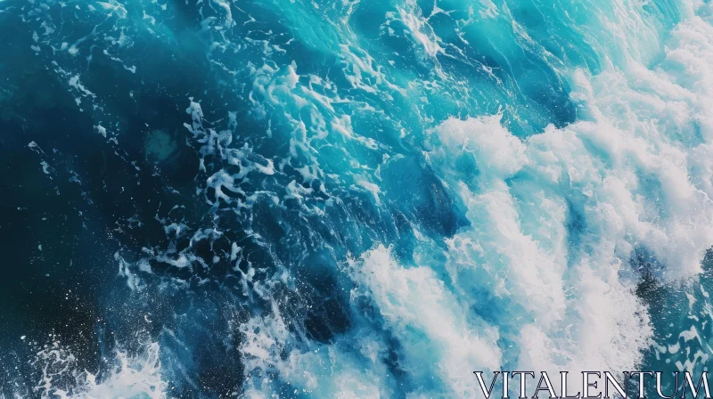 AI ART Mesmerizing Deep Blue Sea Waves Image