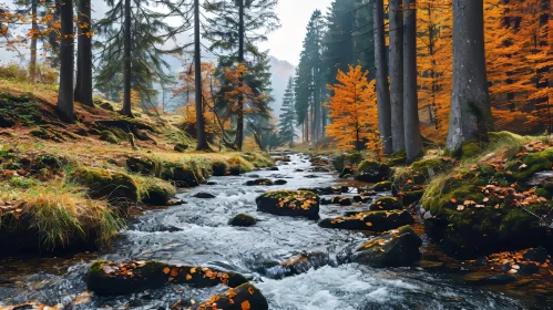 Tranquil Fall Forest Landscape