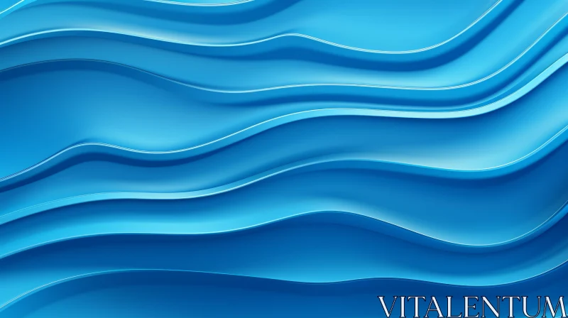 AI ART Blue Abstract Wavy Background | 3D Rendering
