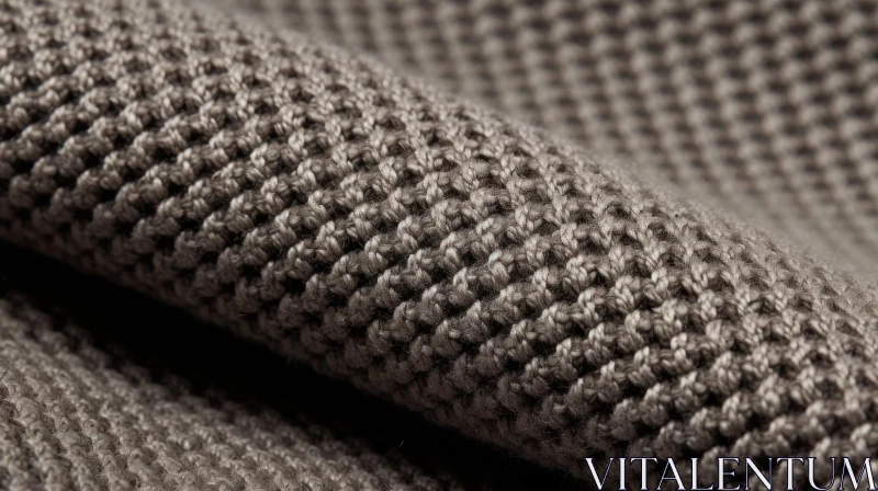 AI ART Brown Knitted Fabric Texture Close-up