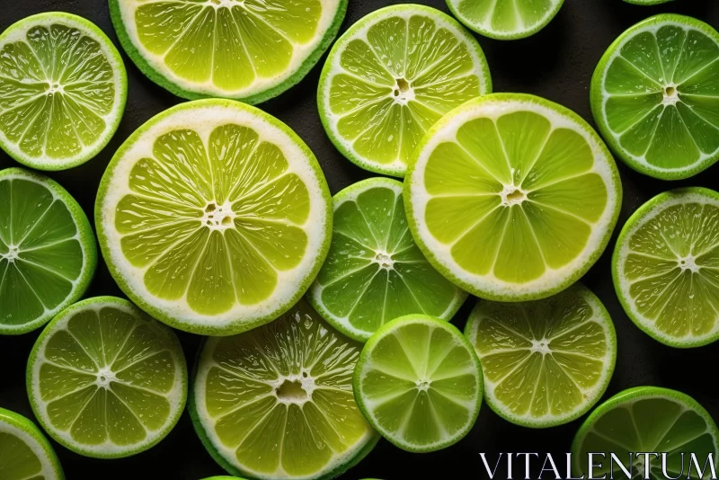 Captivating Lime Slice Composition on a Dark Background AI Image