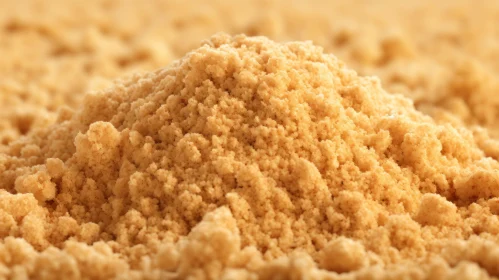 Dry Mustard Powder Texture - Light Brown Heap
