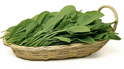Fresh Spinach Leaves Basket - Healthy Food Photography