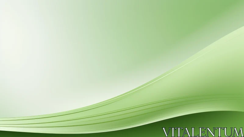 Green Gradient Wave Background AI Image
