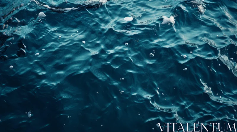 AI ART Ocean Blue Water Surface - Close-Up Image