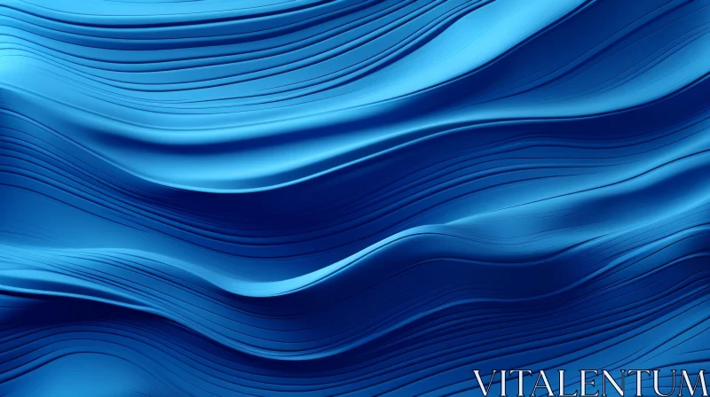 Tranquil Blue Wavy Background AI Image