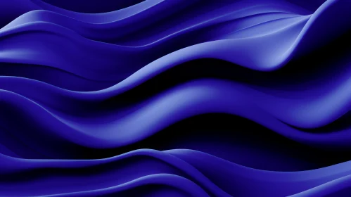 Blue Wavy Silk Texture | 3D Rendering Artwork