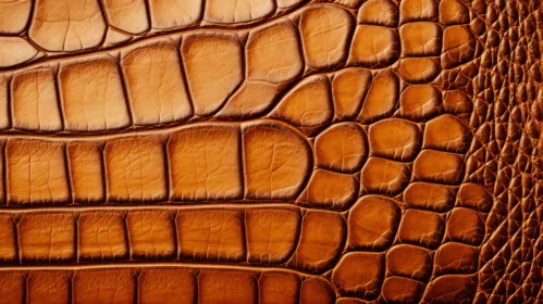 Brown Crocodile Skin Texture Close-Up