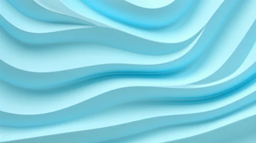 Blue Wavy Surface - Abstract 3D Rendering