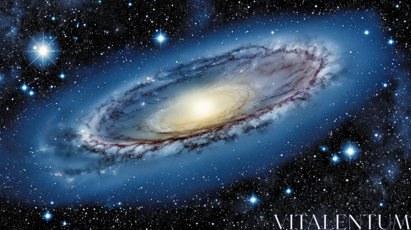 Stunning Spiral Galaxy: Awe-Inspiring Space Image AI Image