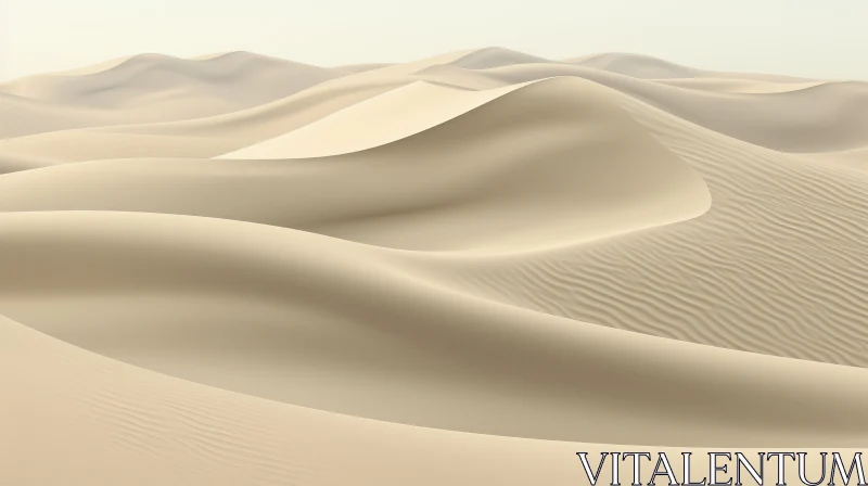 AI ART Tranquil Sand Dunes Landscape