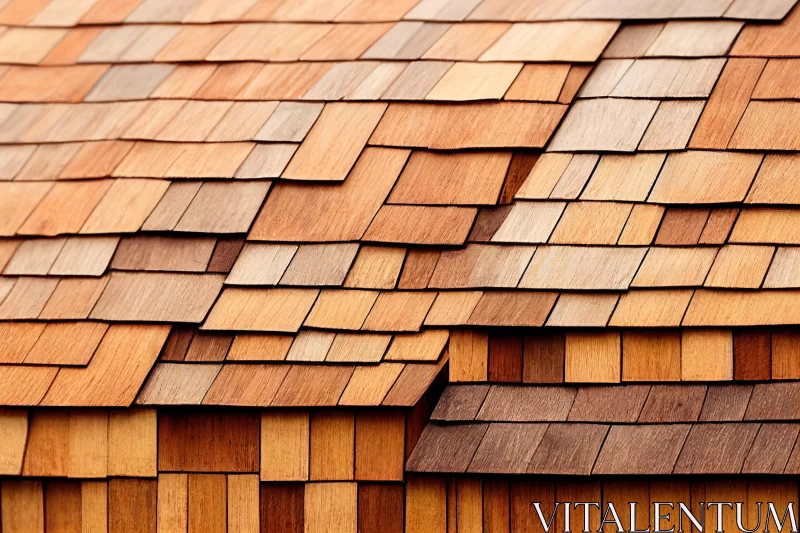 AI ART Timber Shingles in Wood Style: Bold Shapes and Tonalist Color Scheme