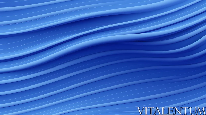 Blue Wavy Abstract Striped Background AI Image