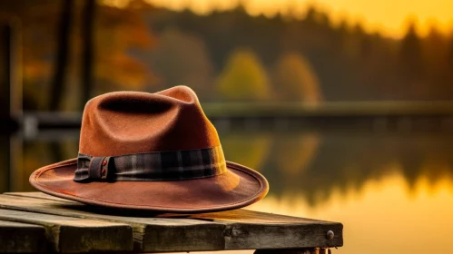 Brown Felt Hat Serenity at Sunset
