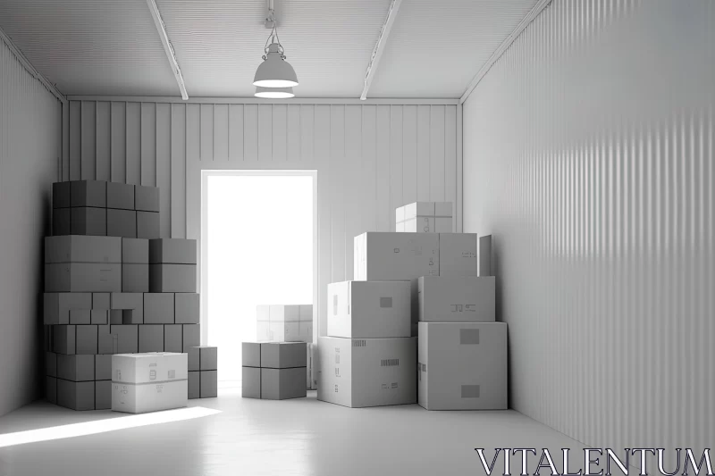 Captivating Architecture: Shipping Boxes and Industrial Aesthetics AI Image