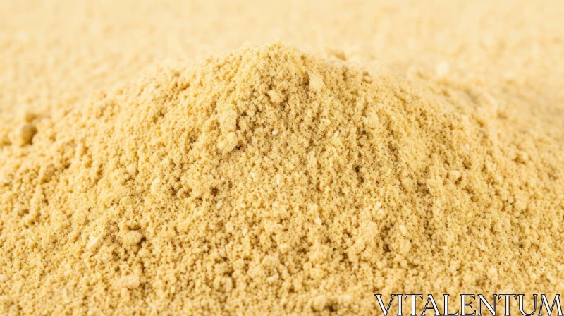 Dry Ground Ginger Powder Texture in Light Brown AI Image
