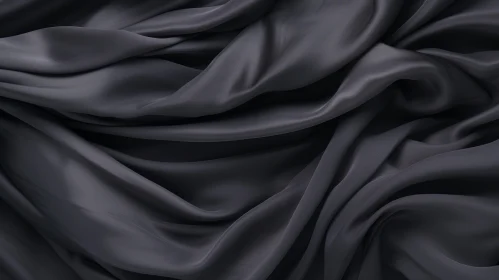Luxurious Black Silk Fabric Texture for Graphic Design
