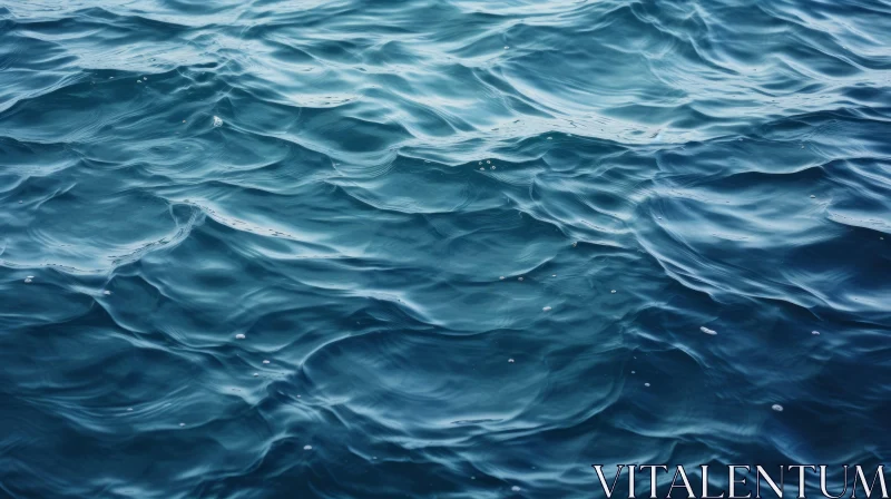 Soothing Blue Sea Surface - Nature Photography AI Image