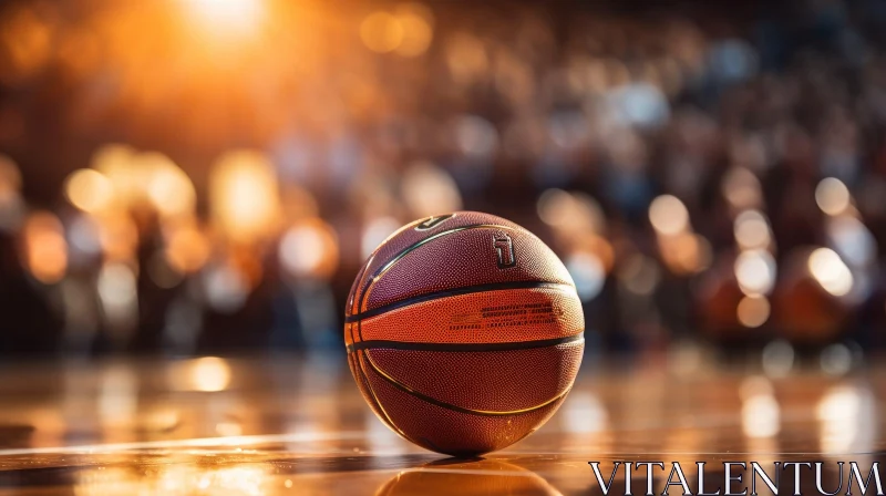 Brown Basketball on Court - Wilson Brand AI Image