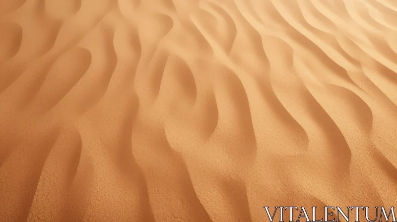 Golden Sand Dune in Desert AI Image