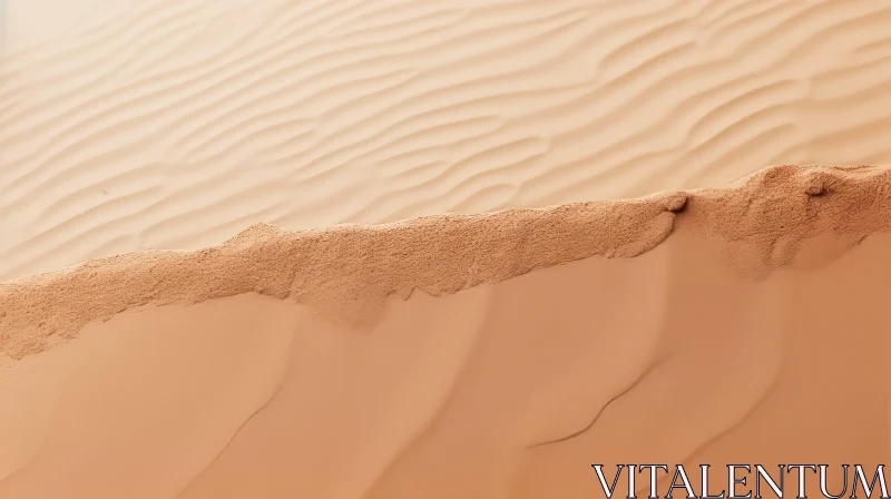 AI ART Sand Dune in Remote Desert - Natural Wonder Viewed from High Angle