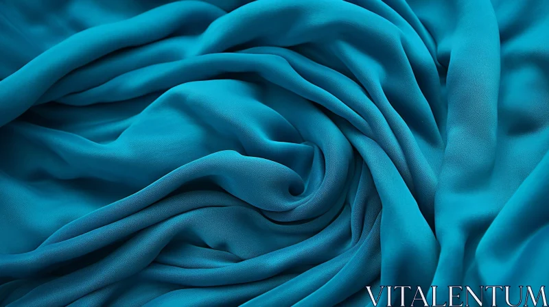 AI ART Turquoise Fabric Folded - Elegance in Motion