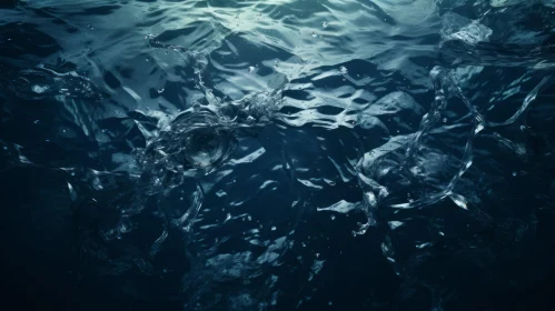 Blue Water Surface with Light Reflections