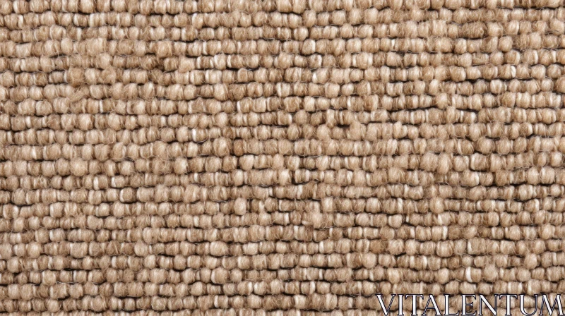 Brown Wool Loop Pile Carpet Texture Close-Up AI Image