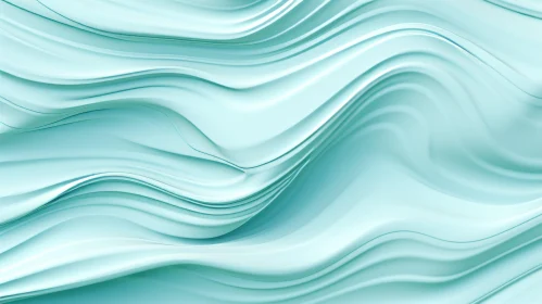 Soft Green Wavy Surface | Abstract 3D Texture