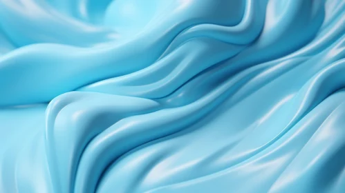 Blue Silk Fabric 3D Render - Detailed Realistic Textile Art