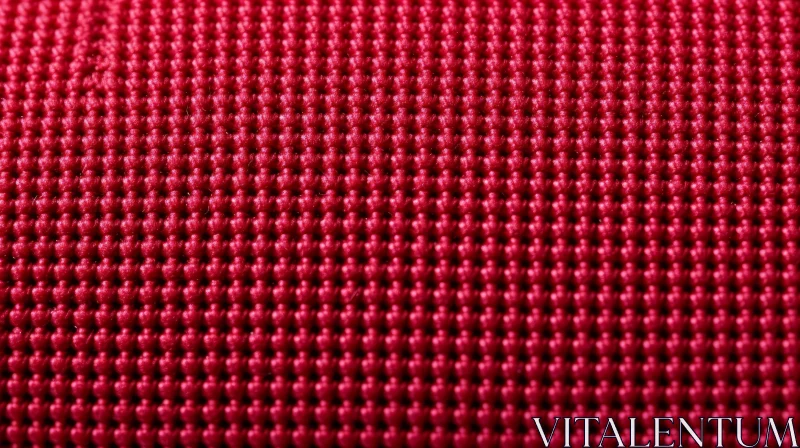 Red Fabric Texture - Small Woven Pattern for Clothing AI Image