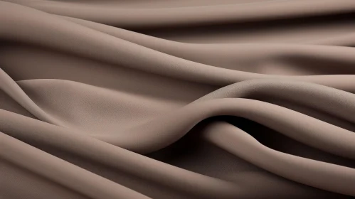 Brown Silk Fabric with Soft Waves