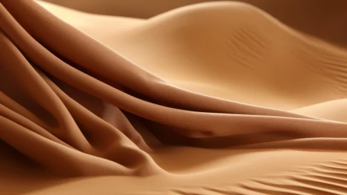 Luxurious Brown Silk Fabric Close-Up
