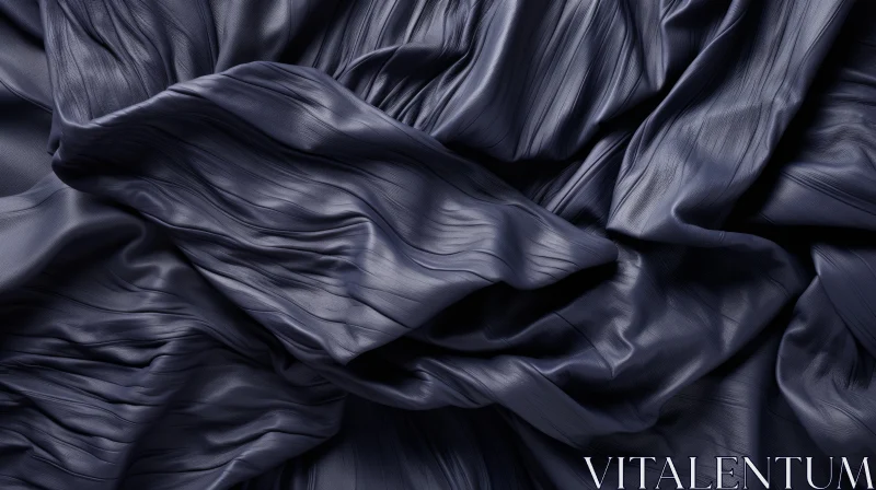 Luxurious Dark Blue Leather Texture Close-up AI Image