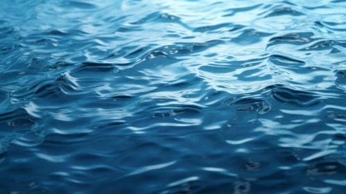 Deep Blue Water Surface Reflection