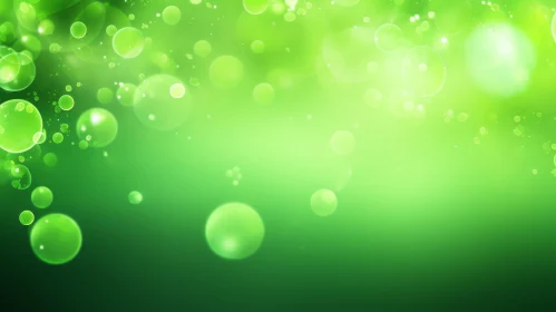 Green Gradient Bubble Background