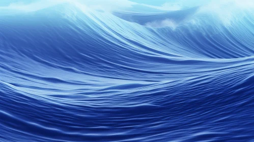 Rough Sea with Rolling Waves - Realistic Image
