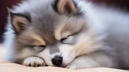 Tranquil Sleeping Puppy Photo