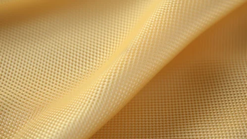 Yellow Fabric Waffle Texture Close-Up