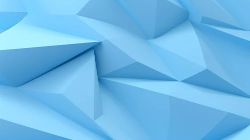 Blue Polygonal Surface Abstract 3D Rendering