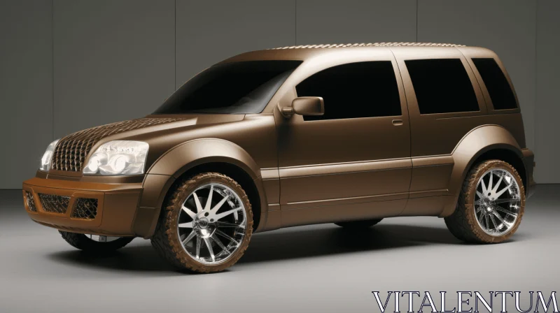 Brown SUV - Futuristic Glam - Rich Tonal Palette AI Image