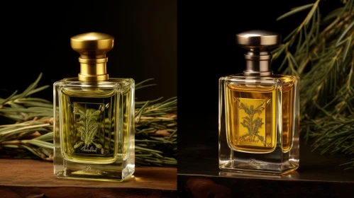 Elegant Glass Perfume Bottles with Floral Design