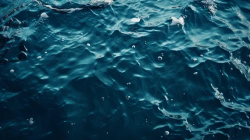 Ocean Blue Water Surface - Close-Up Image