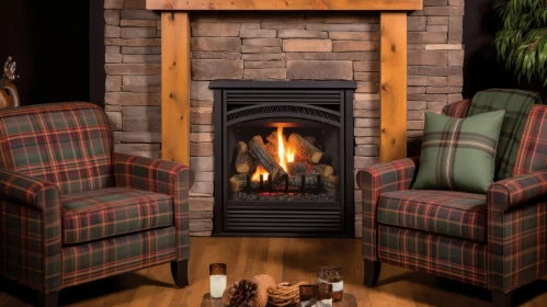 Cozy Living Room Fireplace Ambiance
