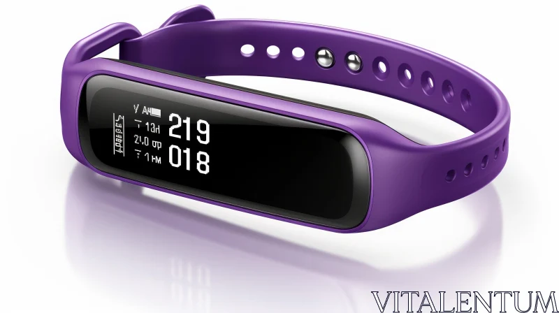 Purple Fitness Tracker with Health Monitoring Display AI Image