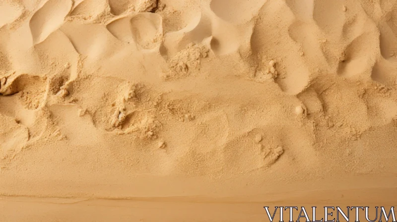 Rippled Sand Dune Close-up AI Image